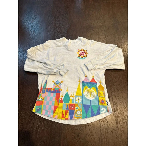 Disneyland It's a Small World Good Bye Spirit Jersey Women's Size s Disney Top - Picture 1 of 3